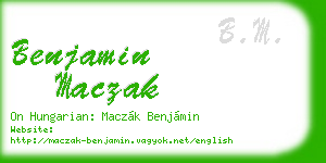 benjamin maczak business card